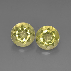 5.15 ct Yellow Quartz Gemstone, Quartz Gem in Round Facet Shape for Sale.
