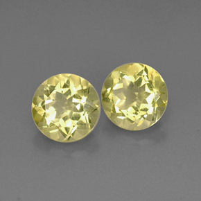 5.15 ct Yellow Quartz Stone, Natural Quartz in Round Facet Shape for Sale