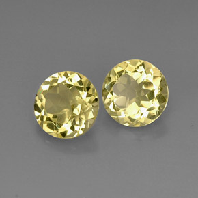 5.03 ct Yellow Quartz Stone, Natural Quartz in Round Facet Shape for Sale