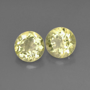 5.11 ct Yellow Quartz Stone, Natural Quartz in Round Facet Shape for Sale