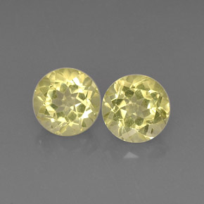 5.11 ct Yellow Quartz Gemstone, Quartz Gem in Round Facet Shape for Sale.