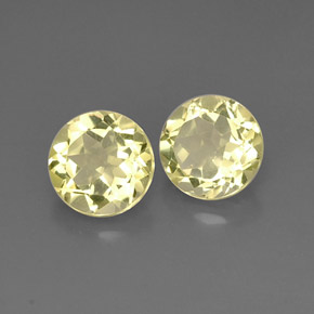 5.05 ct Yellow Quartz Stone, Natural Quartz in Round Facet Shape for Sale