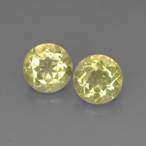 5.01 ct Yellow Quartz Gemstone, Quartz Gem in Round Facet Shape for Sale.