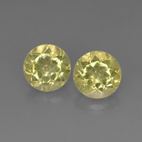 5.24 ct Yellow Quartz Gemstone, Quartz Gem in Round Facet Shape for Sale.