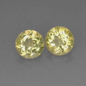 5.24 ct Yellow Quartz Stone, Natural Quartz in Round Facet Shape for Sale