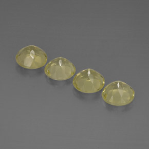 Quartz Gemstone in 9 mm (calibrated) Size for Sale, Quartz Stone in Lemon Color