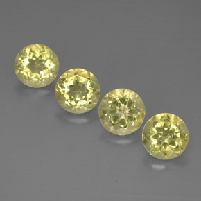 10.35 ct Yellow Quartz Gemstone, Quartz Gem in Round Facet Shape for Sale.