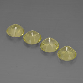 Quartz Gemstone in 9 mm (calibrated) Size for Sale, Quartz Stone in Lemon Color