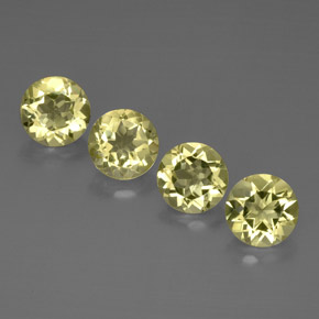 10.36 ct Yellow Quartz Gemstone, Quartz Gem in Round Facet Shape for Sale.
