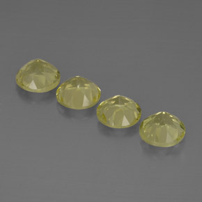 Quartz Gemstone in 9 mm (calibrated) Size for Sale, Quartz Stone in Lemon Color