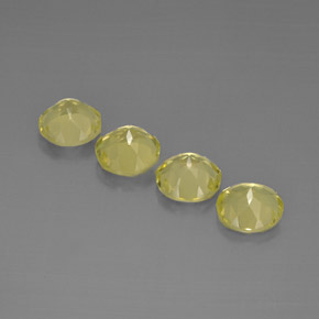 Quartz Gemstone in 9 mm (calibrated) Size for Sale, Quartz Stone in Lemon Color