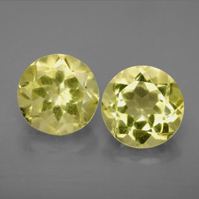 5.05 ct Yellow Quartz Gemstone, Quartz Gem in Round Facet Shape for Sale.
