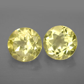 5.05 ct Yellow Quartz Stone, Natural Quartz in Round Facet Shape for Sale