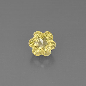 2.19 ct Yellow Quartz Stone, Natural Quartz in Flower-Cut Shape for Sale