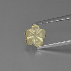 1.86 ct Yellow Quartz Gemstone, Quartz Gem in Flower-Cut Shape for Sale.