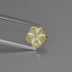 1.86 ct Yellow Quartz Stone, Natural Quartz in Flower-Cut Shape for Sale