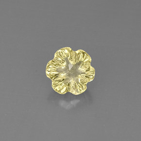 2.62 ct Yellow Quartz Gemstone, Quartz Gem in Flower-Cut Shape for Sale.