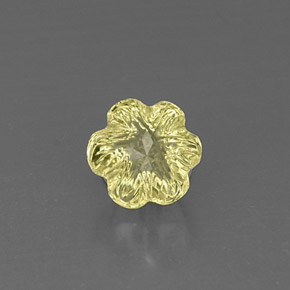 2.42 ct Yellow Quartz Stone, Natural Quartz in Flower-Cut Shape for Sale