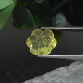 Quartz Gemstone in 9.9 x 9.8 mm Size for Sale, Quartz Stone in Medium Yellow Color