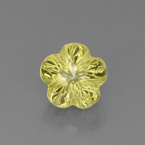 7.35 ct Yellow Quartz Gemstone, Quartz Gem in Flower-Cut Shape for Sale.