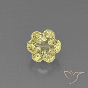 2.83 ct Yellow Quartz Stone, Natural Quartz in Flower-Cut Shape for Sale