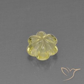 Quartz Gemstone in 9.5 x 8.9 mm Size for Sale, Quartz Stone in Pale Yellow Color