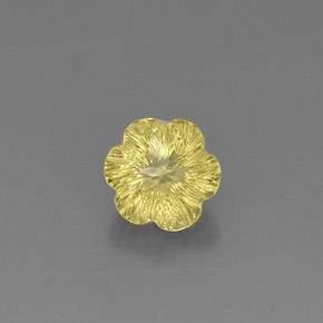 2.52 ct Yellow Quartz Stone, Natural Quartz in Flower-Cut Shape for Sale