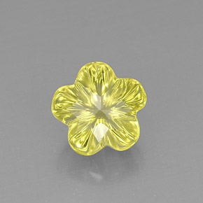 6.47 ct Yellow Quartz Stone, Natural Quartz in Flower-Cut Shape for Sale