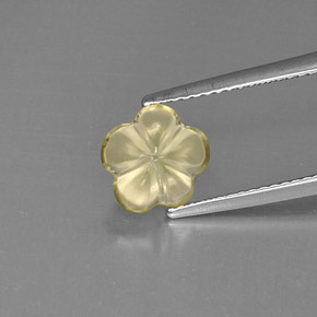 1.77 ct Yellow Quartz Gemstone, Quartz Gem in Flower-Cut Shape for Sale.