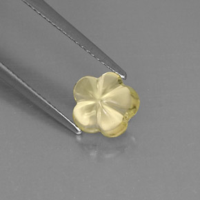 1.77 ct Yellow Quartz Stone, Natural Quartz in Flower-Cut Shape for Sale