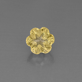 2.93 ct Yellow Quartz Gemstone, Quartz Gem in Flower-Cut Shape for Sale.