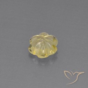 Quartz Gemstone in 9.5 x 9 mm Size for Sale, Quartz Stone in Pale Yellow Color