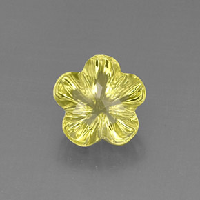 6.69 ct Yellow Quartz Stone, Natural Quartz in Flower-Cut Shape for Sale