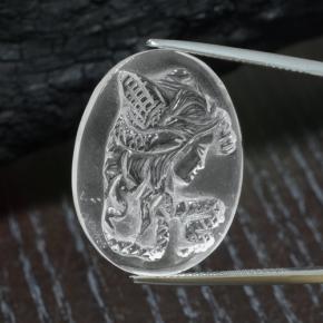 27.5ct Oval Carved Cameo White Quartz Gem for sale 27.5ct Oval Carved Cameo White Quartz Gem (ID: 297136)