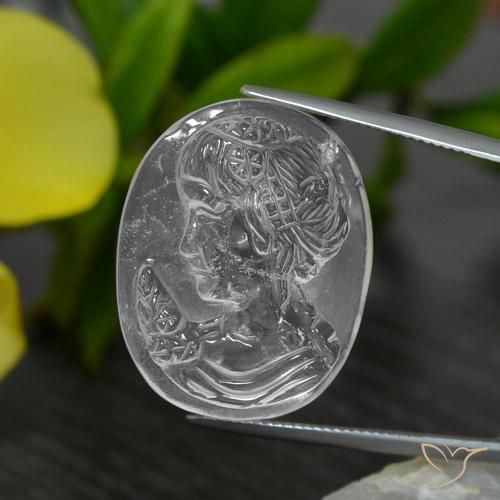 35.42ct Natural Clear White Quartz, Fancy, Transparent