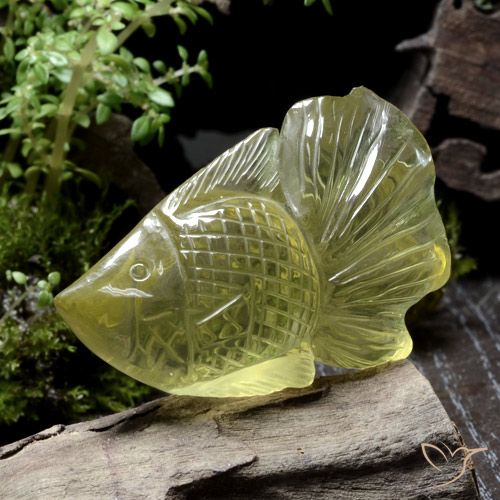 106.35 ct Yellow Quartz, 46.2 x 31.6 mm Carved From Brazil, Photo A