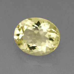 3.05 ct Yellow Quartz Gemstone, Quartz Gem in Oval Facet Shape for Sale.