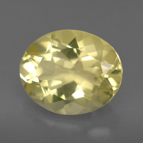 3.35 ct Yellow Quartz Gemstone, Quartz Gem in Oval Facet Shape for Sale.