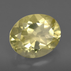 3.35 ct Yellow Quartz Stone, Natural Quartz in Oval Facet Shape for Sale