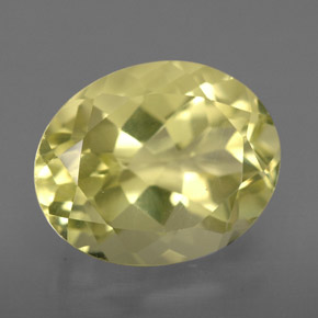 3.26 ct Yellow Quartz Gemstone, Quartz Gem in Oval Facet Shape for Sale.