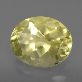 3.26 ct Yellow Quartz Stone, Natural Quartz in Oval Facet Shape for Sale