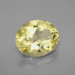 3.12 ct Yellow Quartz Stone, Natural Quartz in Oval Facet Shape for Sale