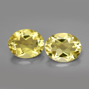 6.35 ct Yellow Quartz Gemstone, Quartz Gem in Oval Facet Shape for Sale.