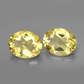 6.35 ct Yellow Quartz Stone, Natural Quartz in Oval Facet Shape for Sale