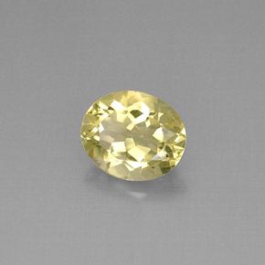 3.29 ct Yellow Quartz Stone, Natural Quartz in Oval Facet Shape for Sale