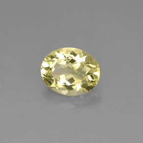 3.86 ct Yellow Quartz Stone, Natural Quartz in Oval Facet Shape for Sale
