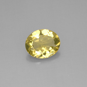 2.86 ct Yellow Quartz Gemstone, Quartz Gem in Oval Facet Shape for Sale.