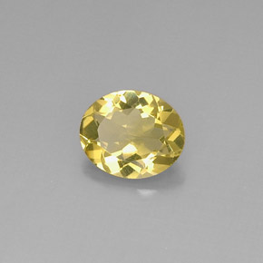 2.86 ct Yellow Quartz Stone, Natural Quartz in Oval Facet Shape for Sale