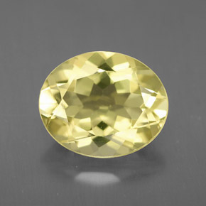 3.07 ct Yellow Quartz Gemstone, Quartz Gem in Oval Facet Shape for Sale.