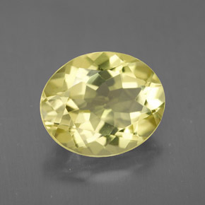 3.07 ct Yellow Quartz Stone, Natural Quartz in Oval Facet Shape for Sale